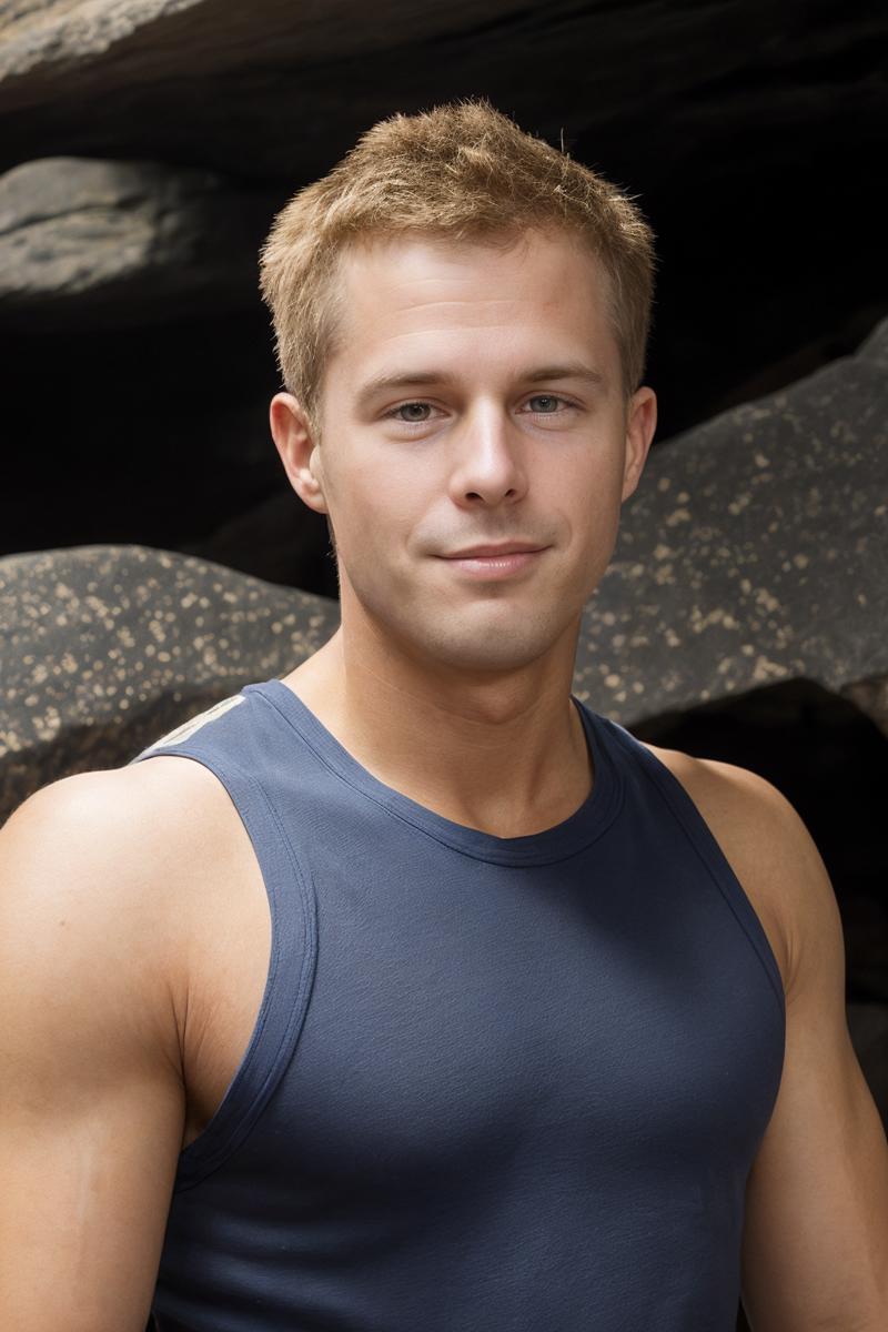 00002-2521324328-headshot photo of sc_nxn  _lora_sc_nxn-07_0.85_, inside a cavern, simple rocky cavernous background, BREAK wearing a navy blue t.png